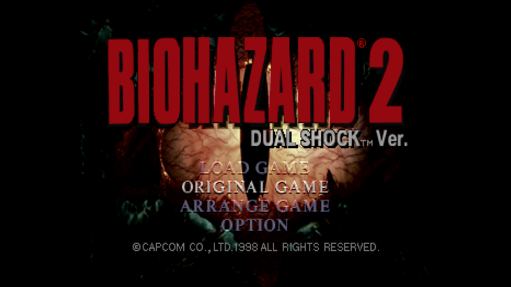 BIOHAZARD 2 타이틀 화면