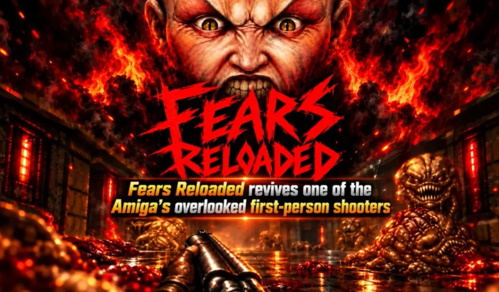 Fears Reloaded 로고와 괴물이 등장하는 GenerationAmiga 기사 대표 이미지
